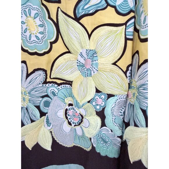 Carlisle Silk Blend Embroidered Floral Pleated Midi Skirt - Size 4 US, 6 UK - Picture 5 of 7